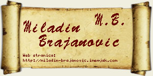 Miladin Brajanović vizit kartica